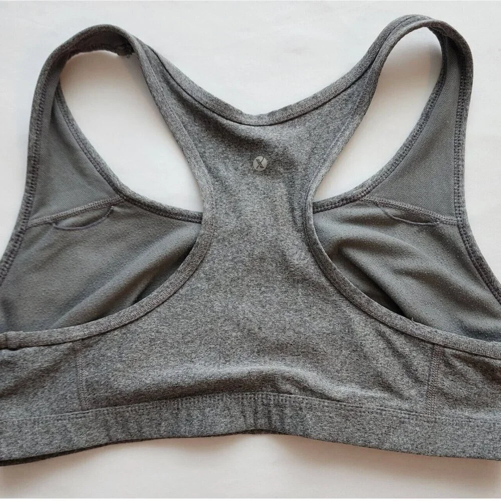 Womens Size Large Gray XERSION Athletic Running Yoga Compression Sports Bra Grey
